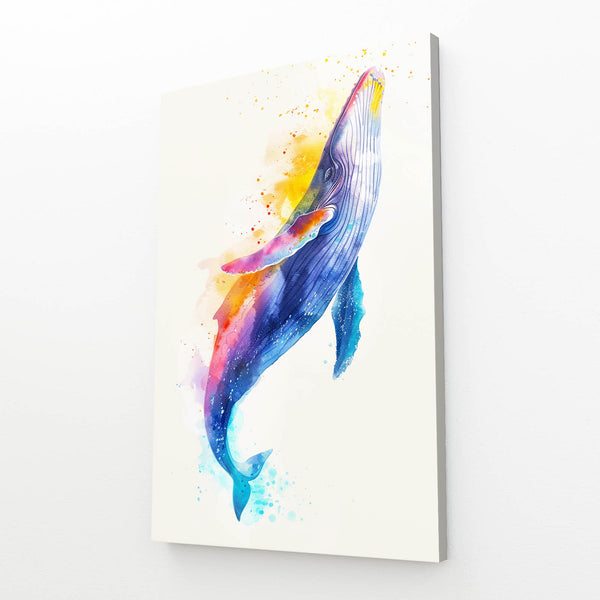 Éclat Aquarelle Tableau Baleine | TableauDecoModerne®