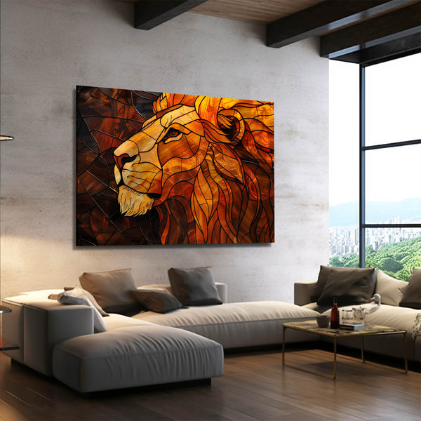 Éclat Sauvage Tableau Lion | TableauDecoModerne®