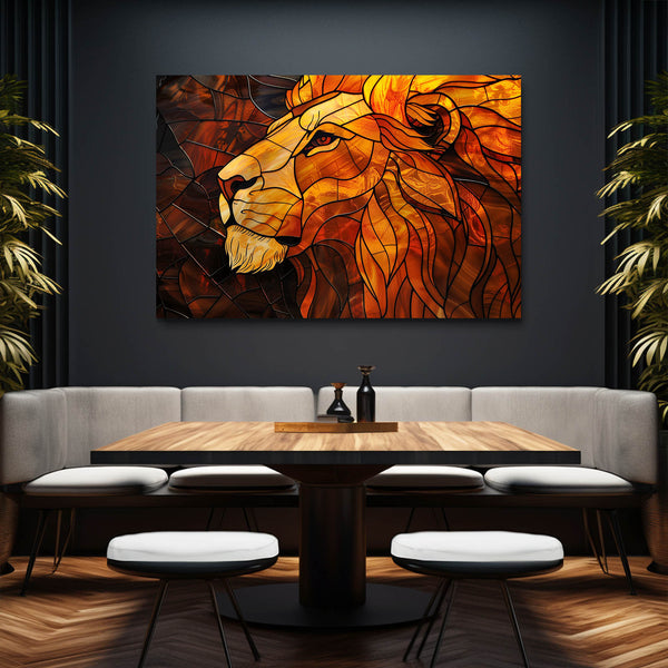 Éclat Sauvage Tableau Lion | TableauDecoModerne®