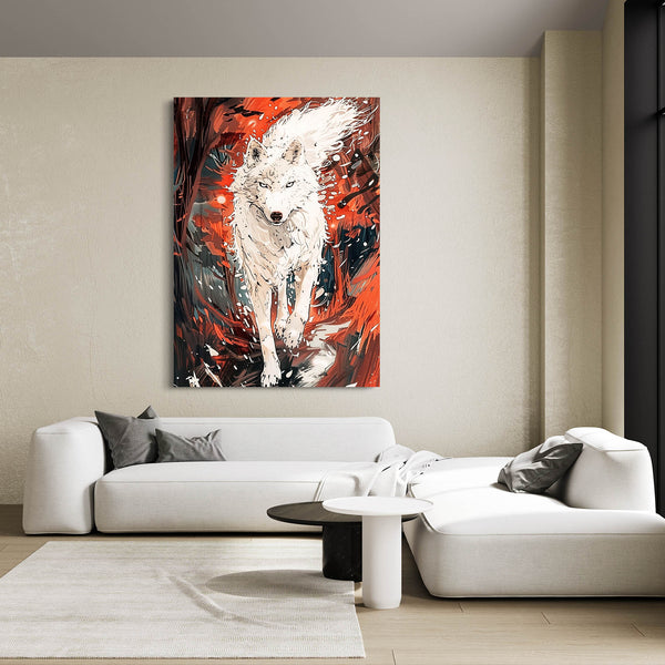 Enflammé Tableau Loup | TableauDecoModerne®