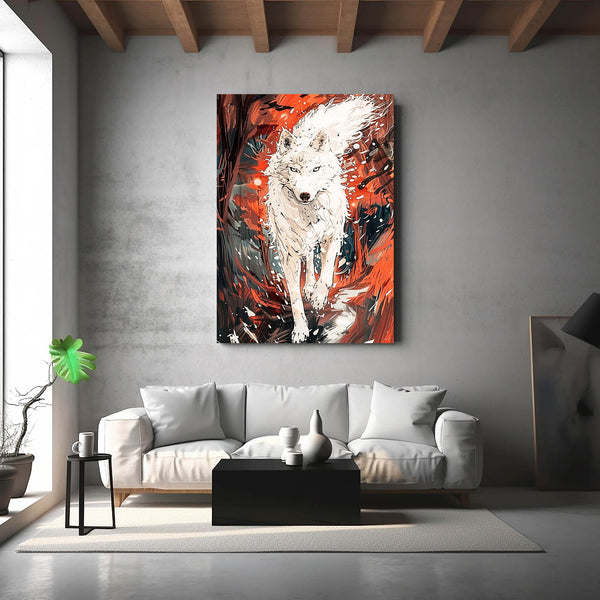 Enflammé Tableau Loup | TableauDecoModerne®