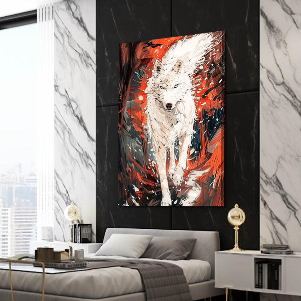 Enflammé Tableau Loup | TableauDecoModerne®