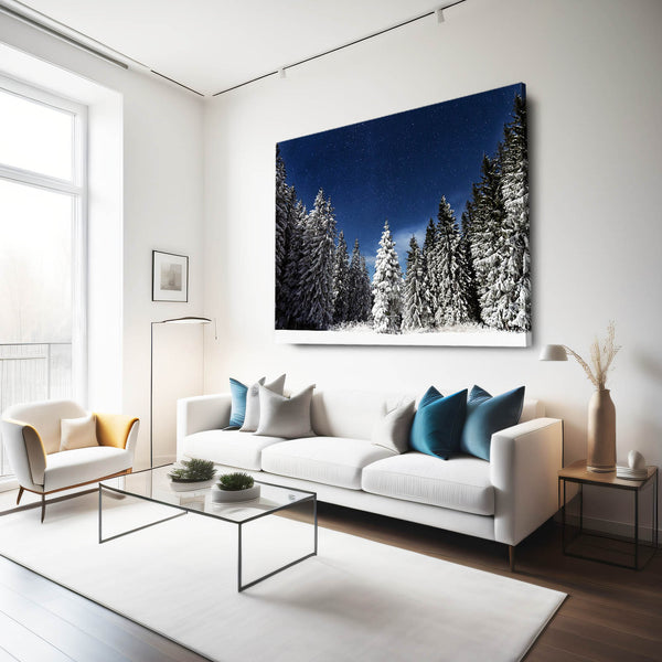 Étoiles Hivernales Tableau Arbre | TableauDecoModerne®