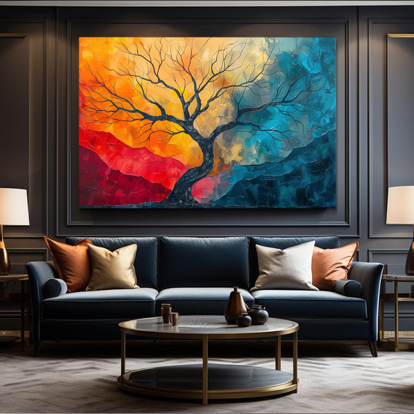 Éveil Crépusculaire Tableau Arbre | TableauDecoModerne®