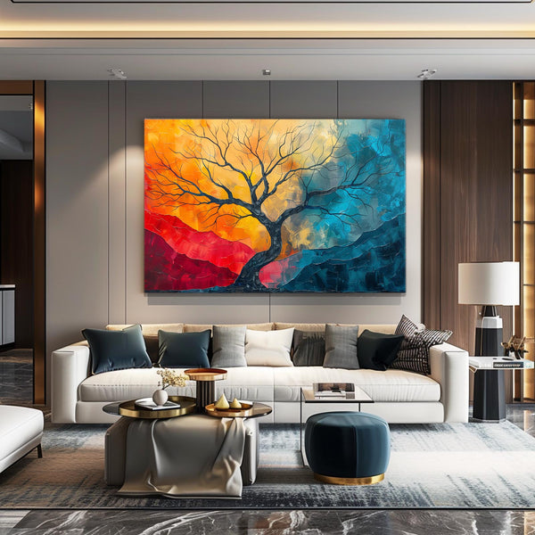 Éveil Crépusculaire Tableau Arbre | TableauDecoModerne®