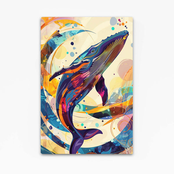 Explosion de Couleurs Tableau Baleine | TableauDecoModerne®