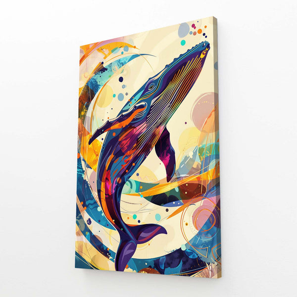 Explosion de Couleurs Tableau Baleine | TableauDecoModerne®