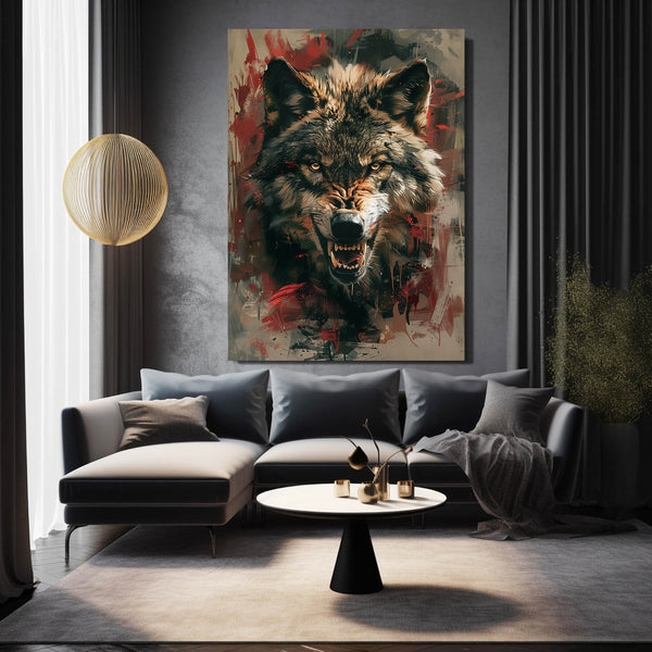 Féroce Tableau Loup | TableauDecoModerne®