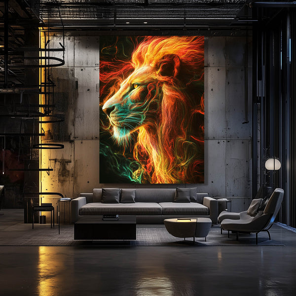 Flamme Sauvage Tableau Lion