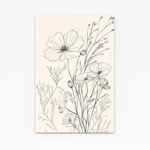 Fleurs Élégantes Tableau Scandinave | TableauDecoModerne®