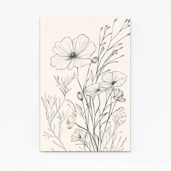 Fleurs Élégantes Tableau Scandinave | TableauDecoModerne®