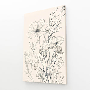 Fleurs Élégantes Tableau Scandinave | TableauDecoModerne®