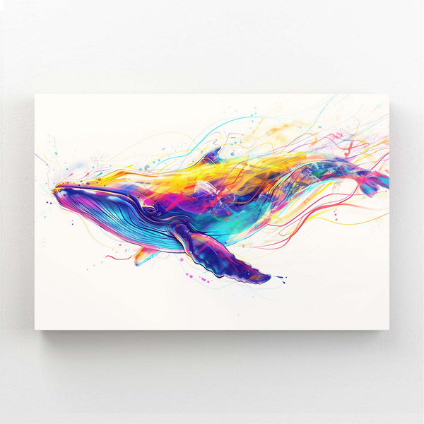 Fluide Arc-en-ciel Tableau Baleine | TableauDecoModerne®