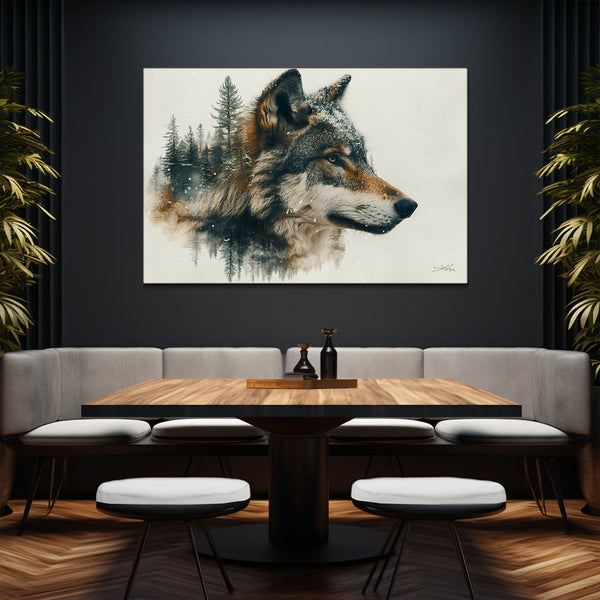 Forestier Tableau Loup | TableauDecoModerne®