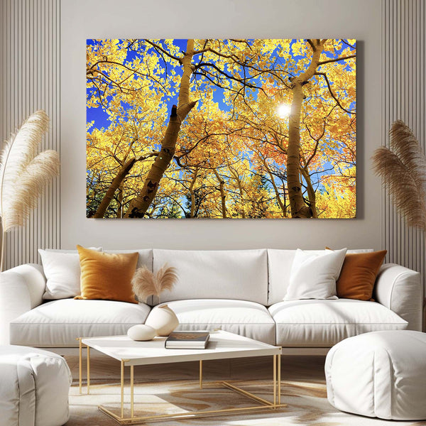 Forêt Dorée Tableau Arbre | TableauDecoModerne®