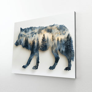 Forêt Mystique Tableau Loup | TableauDecoModerne®