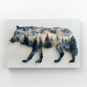 Forêt Mystique Tableau Loup | TableauDecoModerne®