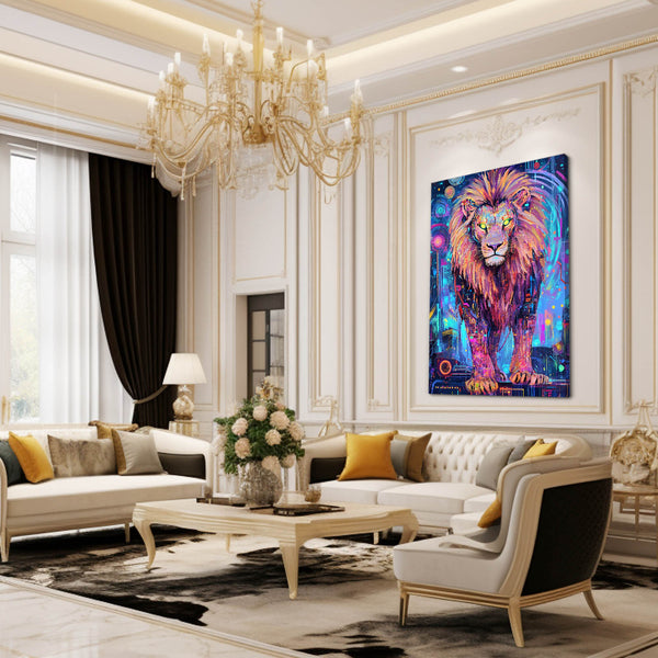 Futuriste Tableau Lion