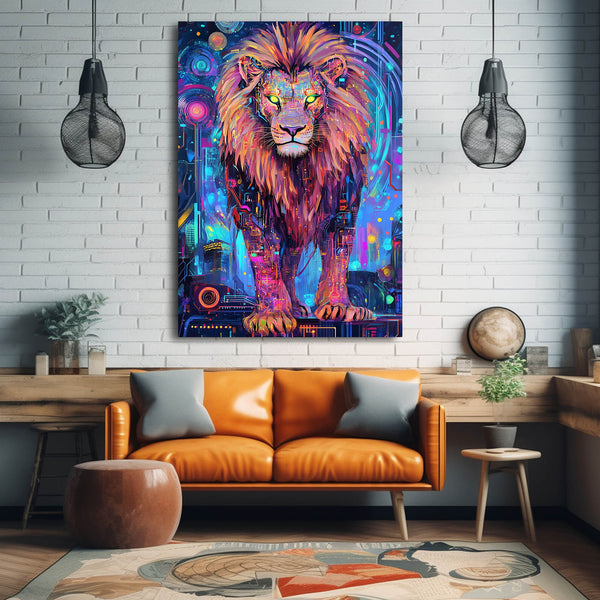 Futuriste Tableau Lion