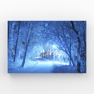 Hiver Éclairé Tableau Arbre | TableauDecoModerne®