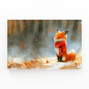 Hivernal Tableau Renard | TableauDecoModerne®