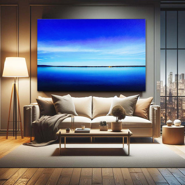 Horizon Bleu Tableau Paysage | TableauDecoModerne®