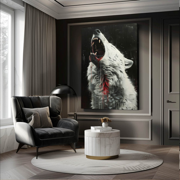 Hurlement Sanglant Tableau Loup | TableauDecoModerne®