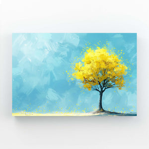 Jaune Éclatant Tableau Arbre | TableauDecoModerne®