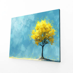 Jaune Éclatant Tableau Arbre | TableauDecoModerne®