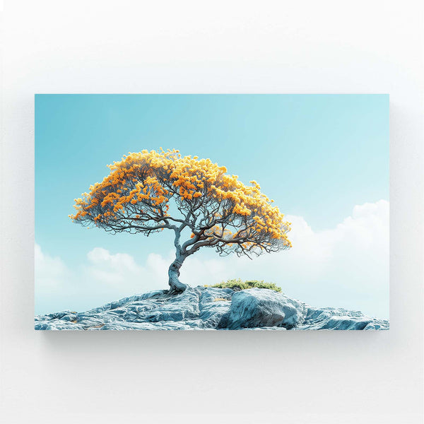 Jaune Tableau Arbre | TableauDecoModerne®