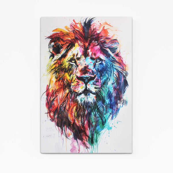 Lion Arc-en-Ciel Tableau Lion | TableauDecoModerne®