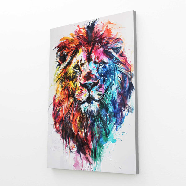 Lion Arc-en-Ciel Tableau Lion | TableauDecoModerne®