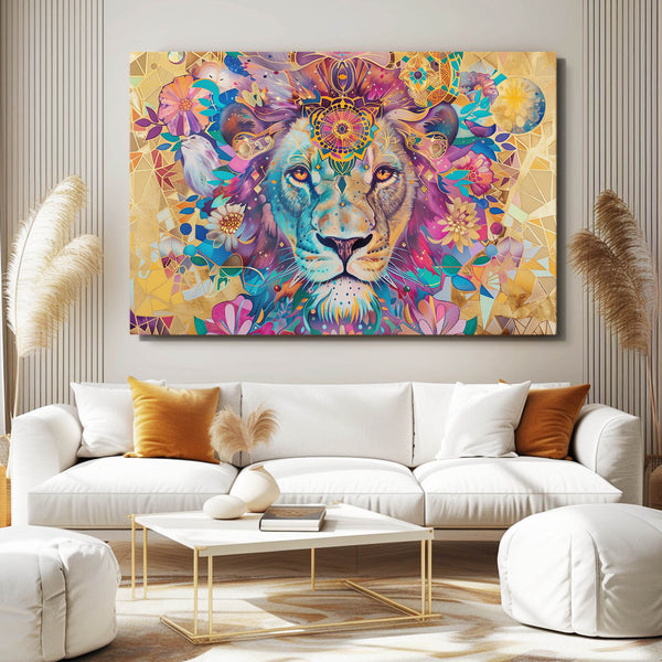 Lion Éthéré Tableau Lion | TableauDecoModerne®