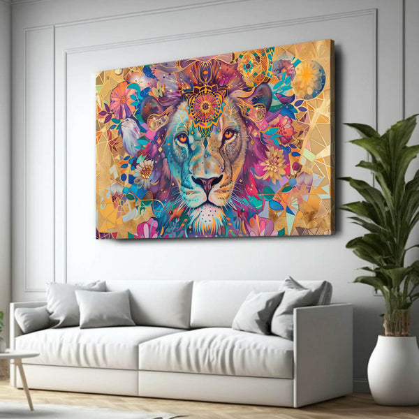 Lion Éthéré Tableau Lion | TableauDecoModerne®