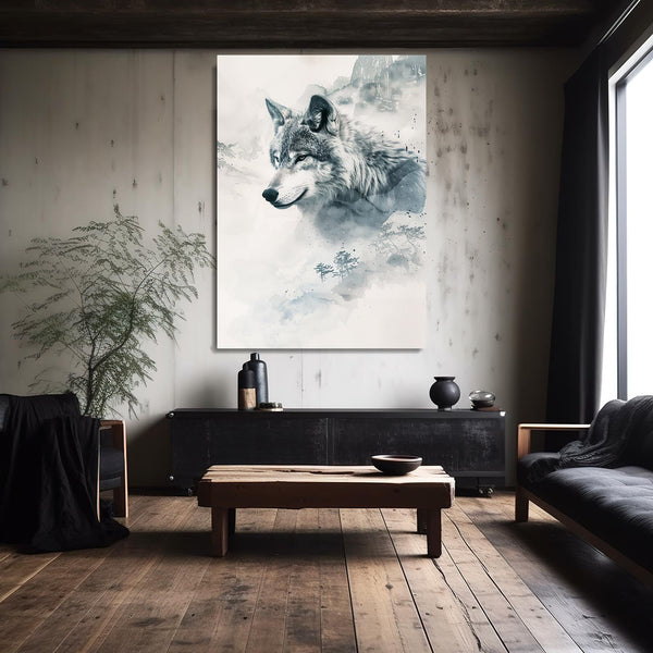 Loup Brumeux Tableau | TableauDecoModerne®