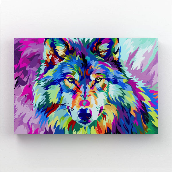 Loup Coloré Tableau Loup | TableauDecoModerne®