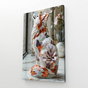 Loup Fleuri Tableau | TableauDecoModerne®