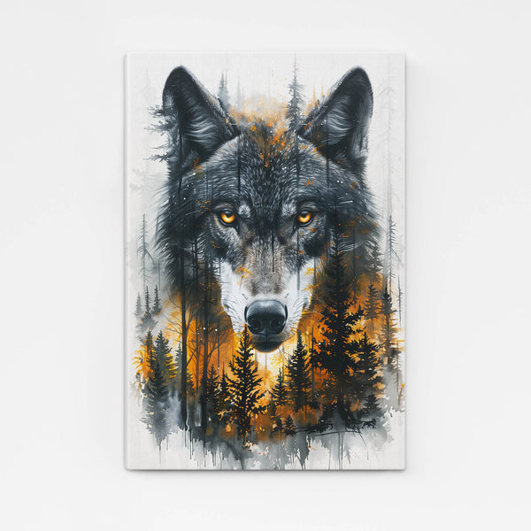 Loup Forêt Tableau | TableauDecoModerne®