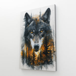 Loup Forêt Tableau | TableauDecoModerne®