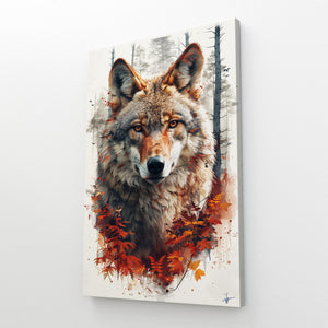 Loup Rouge Tableau | TableauDecoModerne®