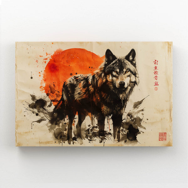 Loup Solaire Tableau Loup | TableauDecoModerne®