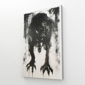 Loup Sombre Tableau Loup | TableauDecoModerne®