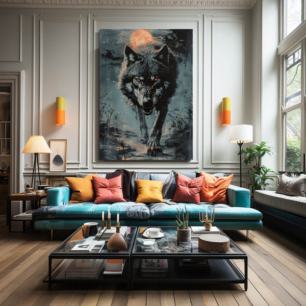 Loup Sombre Tableau | TableauDecoModerne®