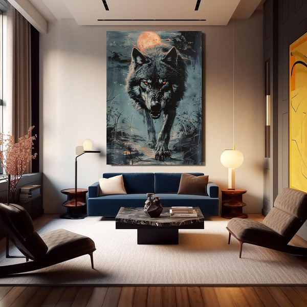 Loup Sombre Tableau | TableauDecoModerne®