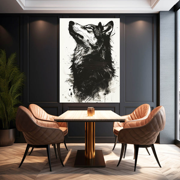 Loup Tableau Fier | TableauDecoModerne®