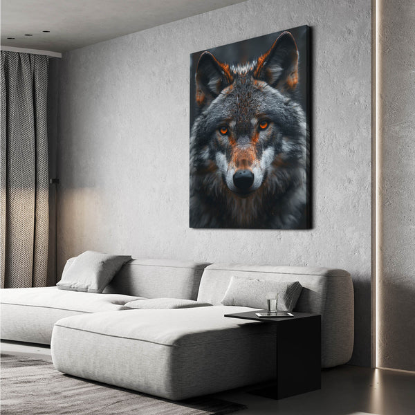 Loup Tableau Intense | TableauDecoModerne®