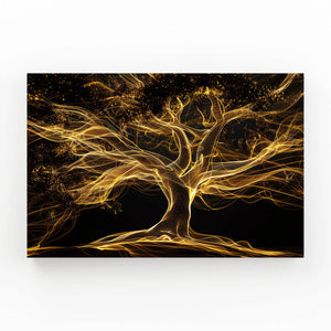 Lumière Dorée Tableau Arbre | TableauDecoModerne®