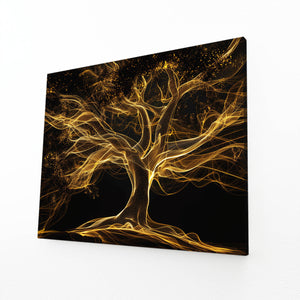 Lumière Dorée Tableau Arbre | TableauDecoModerne®