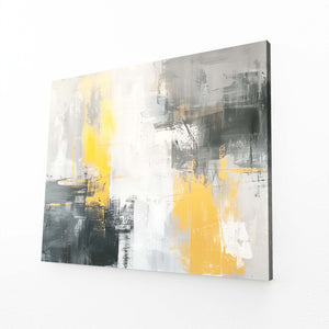 Lumière Gris Jaune Tableau Abstrait | TableauDecoModerne®