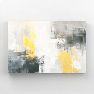 Lumière Gris Jaune Tableau Abstrait | TableauDecoModerne®